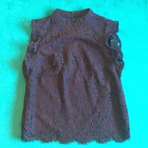 Purple and Navy Lace Top